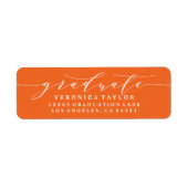 シンプルミニマル書道差出人住所ラベル ラベル (正面)