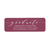 シンプルミニマル書道差出人住所ラベル ラベル (正面)