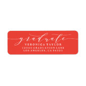 シンプルミニマル書道差出人住所ラベル ラベル (正面)