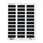 シンプルミニマル書道差出人住所ラベル ラベル (フルシート)