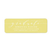 シンプルミニマル書道差出人住所ラベル ラベル (正面)