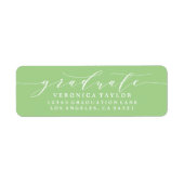 シンプルミニマル書道差出人住所ラベル ラベル (正面)