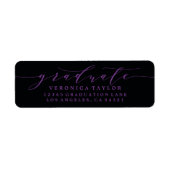 シンプルミニマル書道差出人住所ラベル ラベル (正面)