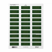 シンプルミニマル書道差出人住所ラベル ラベル (フルシート)