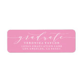 シンプルミニマル書道差出人住所ラベル ラベル (正面)