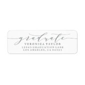 シンプルミニマル書道差出人住所ラベル ラベル (正面)