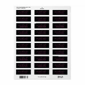 シンプルミニマル書道差出人住所ラベル ラベル (フルシート)