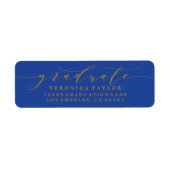 シンプルミニマル書道差出人住所ラベル ラベル (正面)