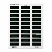 シンプルミニマル書道差出人住所ラベル ラベル (フルシート)