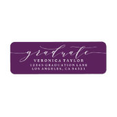 シンプルミニマル書道差出人住所ラベル ラベル (正面)