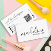 シンプルミニマル書道QRコード 名刺