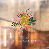 シンプルミニマル植物花パーソナライズされた ウィンドウサイン (シート2)