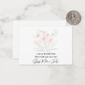 シンプルミニマル母の日の花スケッチ ノートカード (正面/裏面インサイチュ)