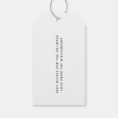 シンプルミニマル水カラーパインコーン ギフトタグ (裏面)