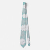 シンプルミニマル水彩ターコイズブルーベーシック ネクタイ (正面)