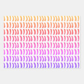 シンプルミニマル油絵を描ブルー線 ラッピングペーパーシート (正面2)