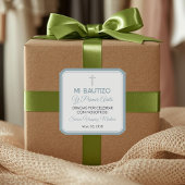 シンプルミニマル洗礼と第一誕生日 スクエアシール