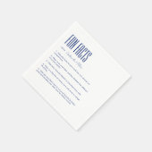 シンプルミニマル海軍ブルーおもしろいファクト結婚ズ スタンダードカクテルナプキン (角)