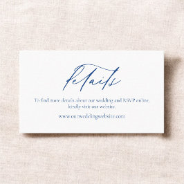 シンプルミニマル海軍ブルー結婚ズ詳細 名刺