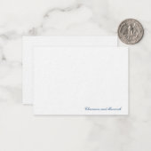 シンプルミニマル海軍ブルー ノートカード (正面/裏面インサイチュ)