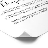 シンプルミニマル深夜おむつサイン ポスター (角)