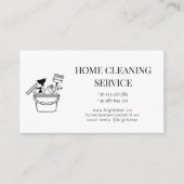 シンプルミニマル清掃サービス名刺 名刺 (正面)