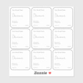 シンプルミニマル澄んナリストキャンドルスクエア シール (シート)