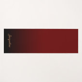 シンプルミニマル濃い赤から黒のグラデーシグラデーションョン ヨガマット (正面(横))