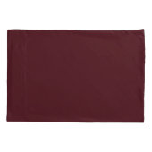 シンプルミニマル無地のカラーBurgundy Red 枕カバー (裏面-左)