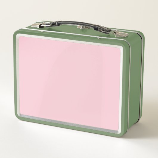 シンプルミニマル無地の色カスタムパステルカスタムth メタルランチボックス (裏面)