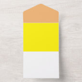 シンプルミニマル無地の色カスタム色 オールインワン招待状 (内側)