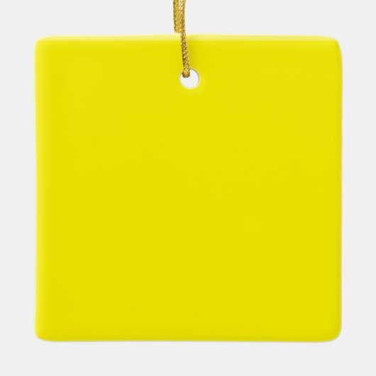 シンプルミニマル無地の色カスタム色 セラミックオーナメント (正面)