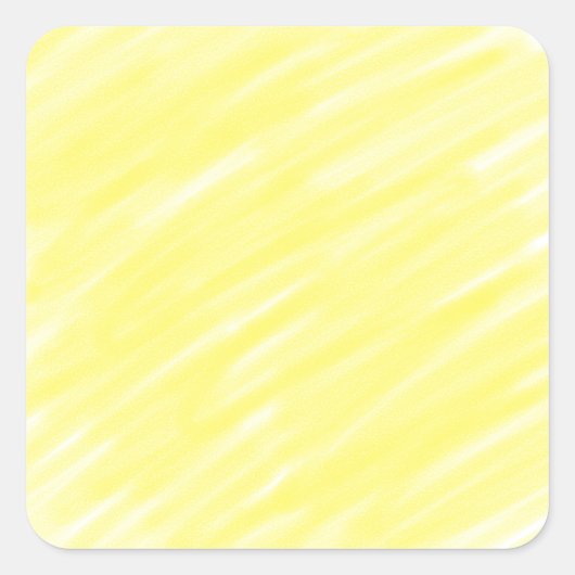 シンプルミニマル無地の色カスタム黄色パステル スクエアシール (正面)