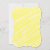 シンプルミニマル無地の色カスタム黄色パステル ノートカード (裏面)