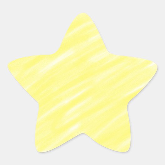 シンプルミニマル無地の色カスタム黄色パステル 星シール (正面)