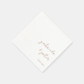 シンプルミニマル燃えたオモダンレ結婚ンジ スタンダードカクテルナプキン (角)