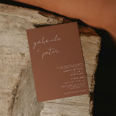 シンプルミニマル燃えたオモダンレ結婚ンジ 招待状