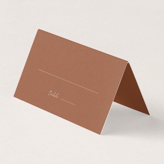 シンプルミニマル燃えたオレンジ結婚の座席表 (正面)