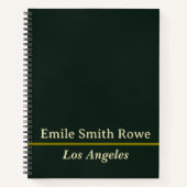 シンプルミニマル玄関グリーンスパイラルノート ノートブック (正面)