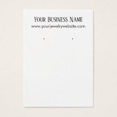 シンプルミニマル白イヤリングホルダー表示カード (正面)