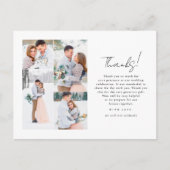 シンプルミニマル白結婚写真提供 ポストカード (正面)