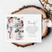 シンプルミニマル白結婚写真提供 ポストカード