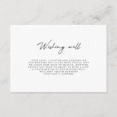 シンプルミニマル白黒の結婚願い井戸 エンクロージャーカード (正面)