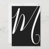 シンプルミニマル白黒タイポグラフィ披露宴 招待状 (裏面)