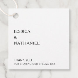 シンプルミニマル白黒モダン結婚ズ フェイバータグ