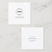 シンプルミニマル白黒公証人 スクエア名刺 (正面/裏面)