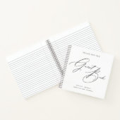 シンプルミニマル白黒結婚ズゲストブック ノートブック (内部)