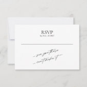 シンプルミニマル白黒結婚ズ 出欠カード (正面)