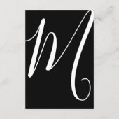 シンプルミニマル白黒結婚詳細 エンクロージャーカード (裏面)