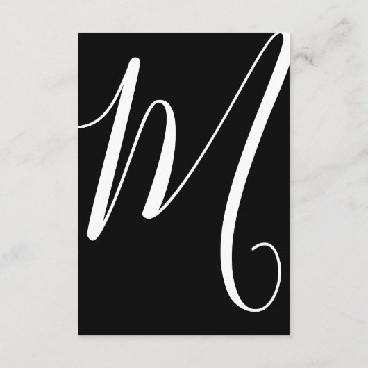 シンプルミニマル白黒結婚詳細 エンクロージャーカード (裏面)